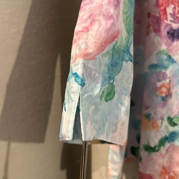 Alfred Dunner NWT Multi Colored Floral Button Down Collared Blouse - Picture 7 of 10